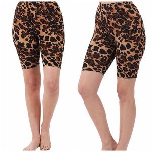 Zenana cheetah print bike shorts